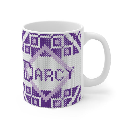 Fair Isle Diamonds Personalized Knitting Mug